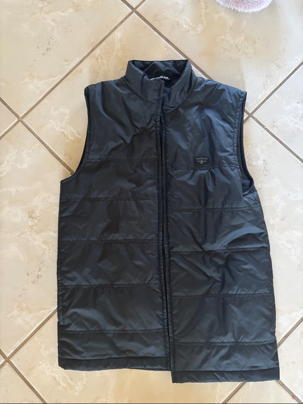 Travis Mathew Black Quilted Puffer Vest
